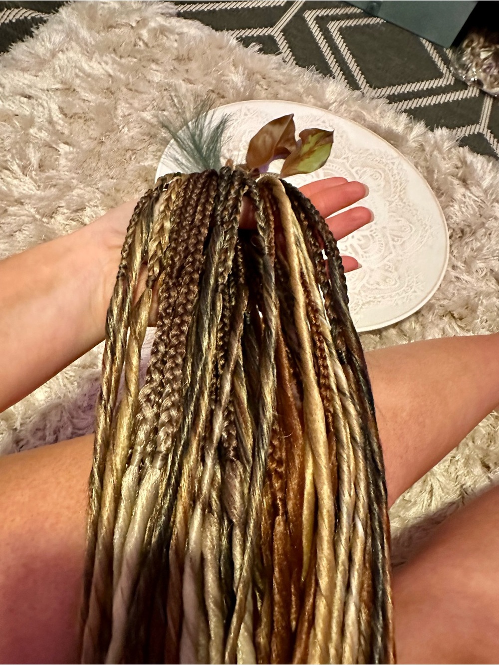 Blonde to Dark Brown Ombre Braided Extensions